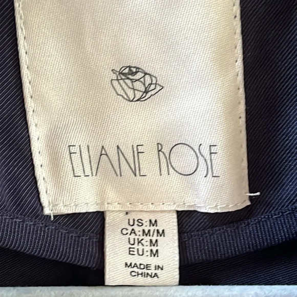 Eliane Rose rayon blend jacket with belt navy size medium - Picture 3 of 10